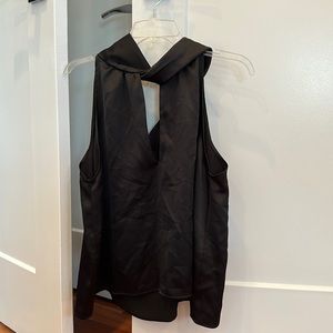 NWT Zara Silk High Neck Top